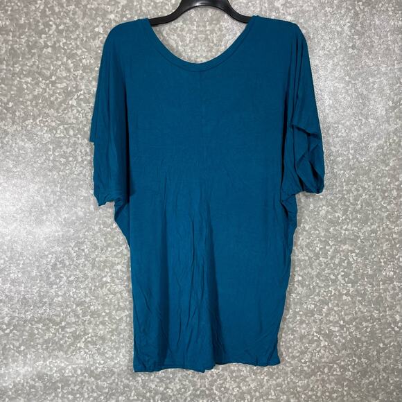 Lock & Love Women's Blue Plus Size Jersey Knit Tunic Top - Size XXL - Normcore - Picture 6 of 6